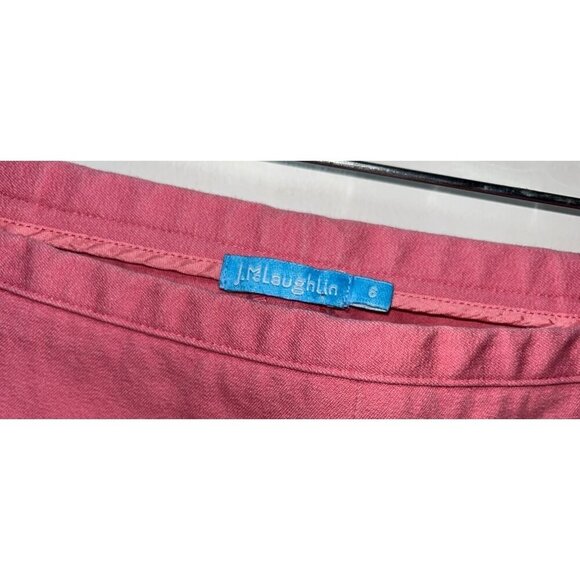 J.McLaughlin Womens Pink Straight-Leg Pants Size 4 Cotton Blend Comfortable Fit - Picture 3 of 8